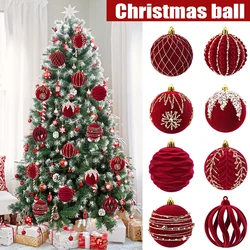 8CM Big Christmas Ball Ornaments Red Xmas Tree Hanging Pendant 2024 Christmas Decorations For Home Navidad New Year Gift 2025