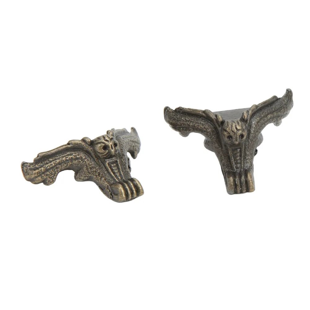 4pcs Angle code Zinc Alloy Jewelry Box Feet Vintage Animal Foot Wood Case Legs Sturdy Rustproof Jewelry Box Legs Furniture view 5