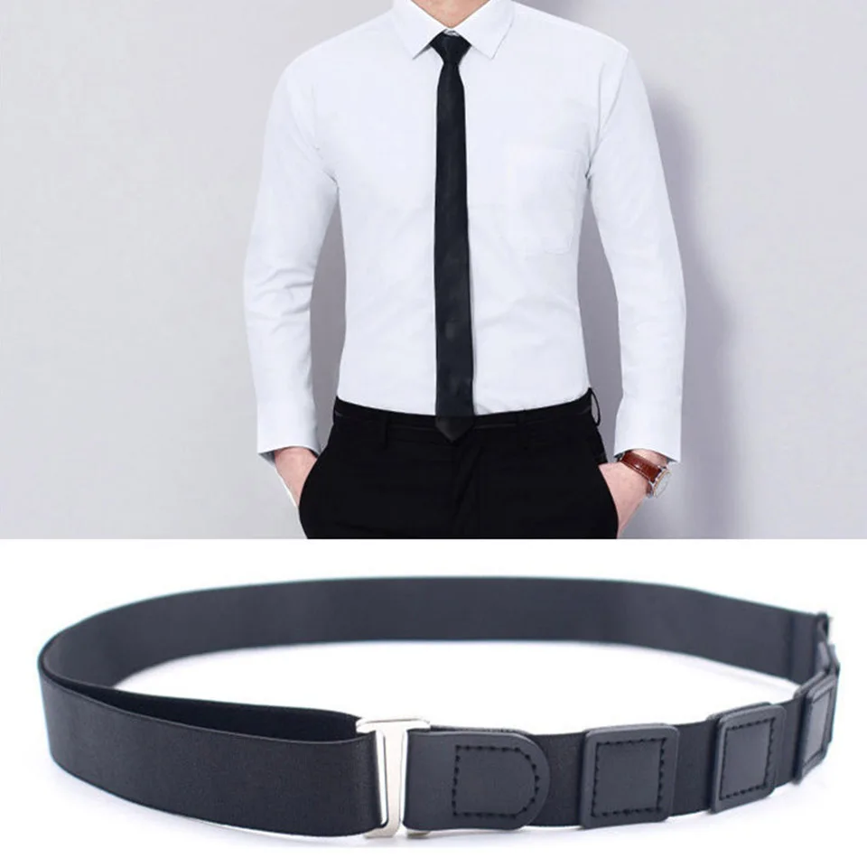 

New Korean Version Men And Women's Slim Waist Belt High-Quality Anti Slip And Wrinkle Resistant Fixed Business Shirt Waist Belt