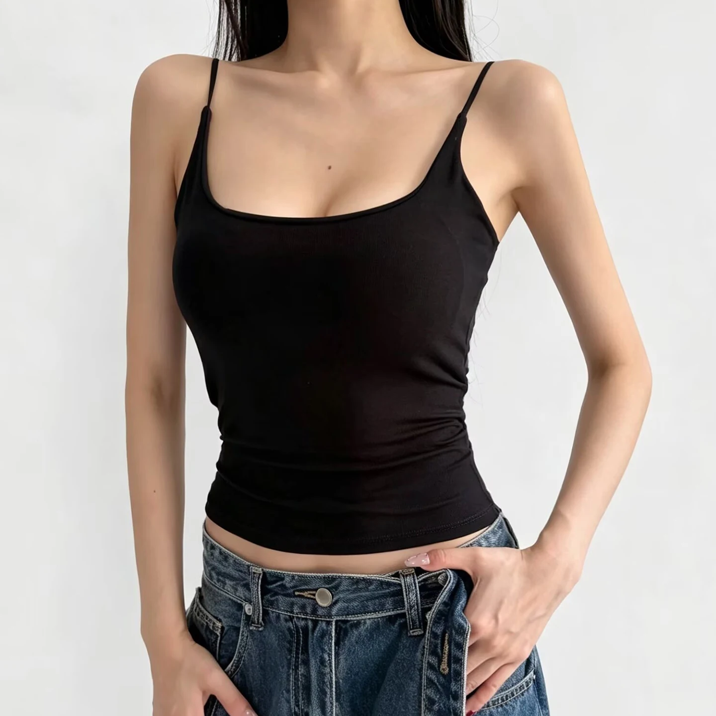 Slimming Adjustable Strap Vest Women's Fashion Pure Desirable Trendy Hot Girl Tank Top ZADATA 2026 Autumn Collection
