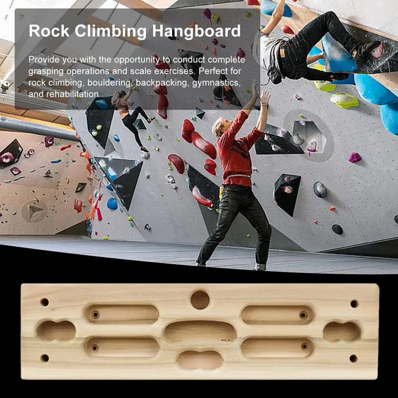 Suspend Board For Climbing Portable Wooden Hangboard For Rock Climbing Hand Grip Strengthener Rock Climbing Fingerboard With