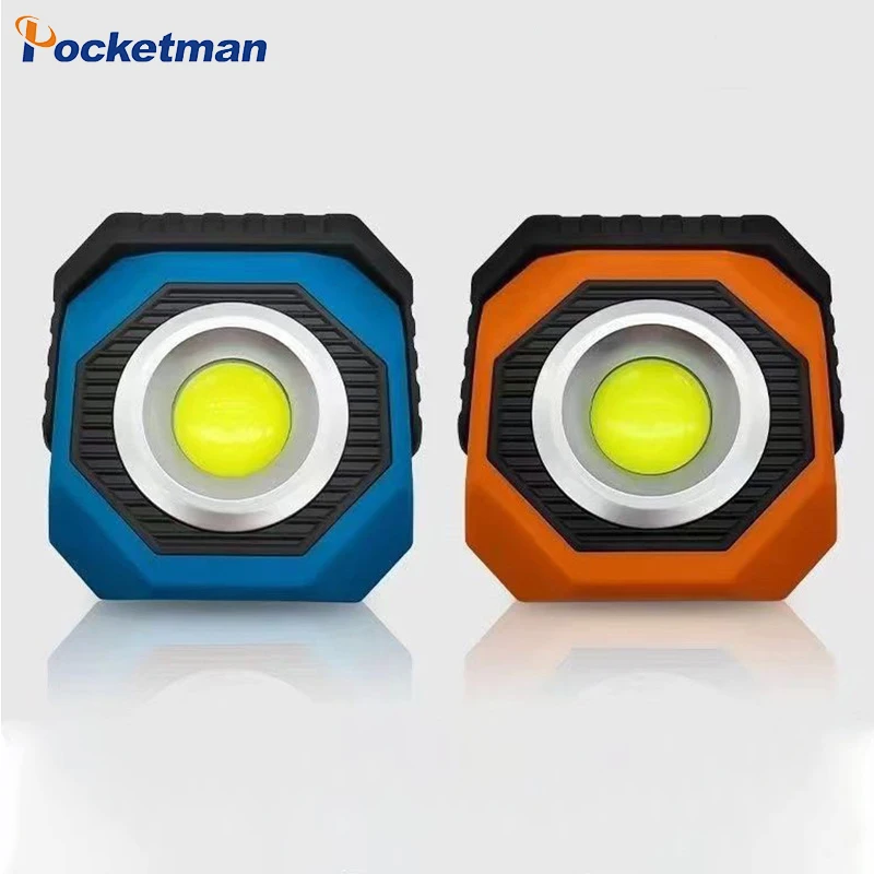 Outdoor Camping Light Portable USB Rechargeable Handheld Rotating Magnetic Work Light Pocket Emergency COB Flashlight 1 Pack