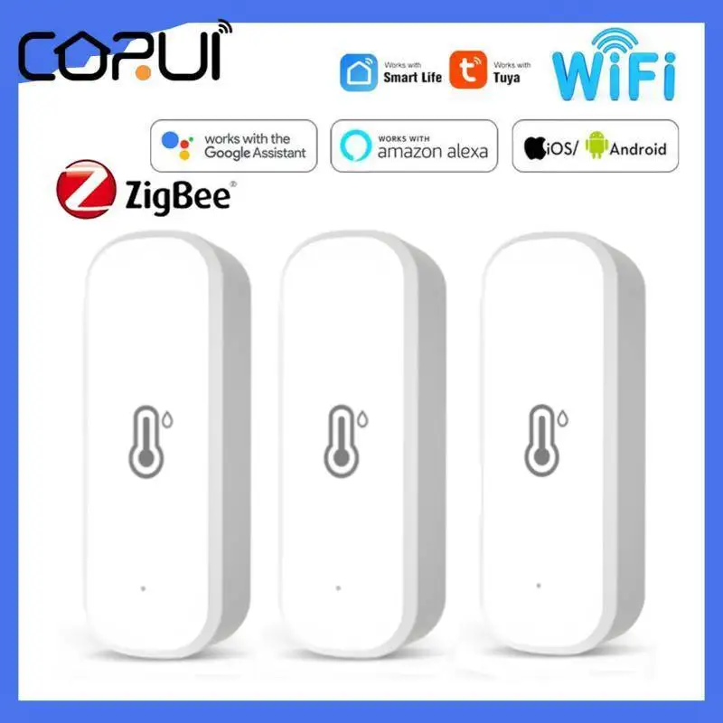 CORUI Tuya WiFi / ZigBee Temperature And Humidity Detector Electronic Thermometer Sensor Smart Home Support Alexa Google Home