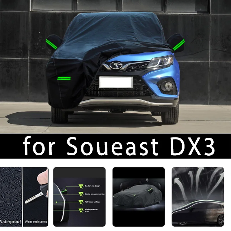 For Soueast DX3 car protective cover Auto paint protection Sunscreen heat-insulating waterproof car clothing Car film