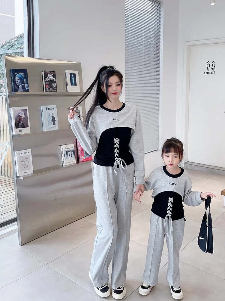 Girls' Autumn Suit Sporty Leisure Children's Autumn and Winter Women's Women's Two Piece Sweater kids clothes girls