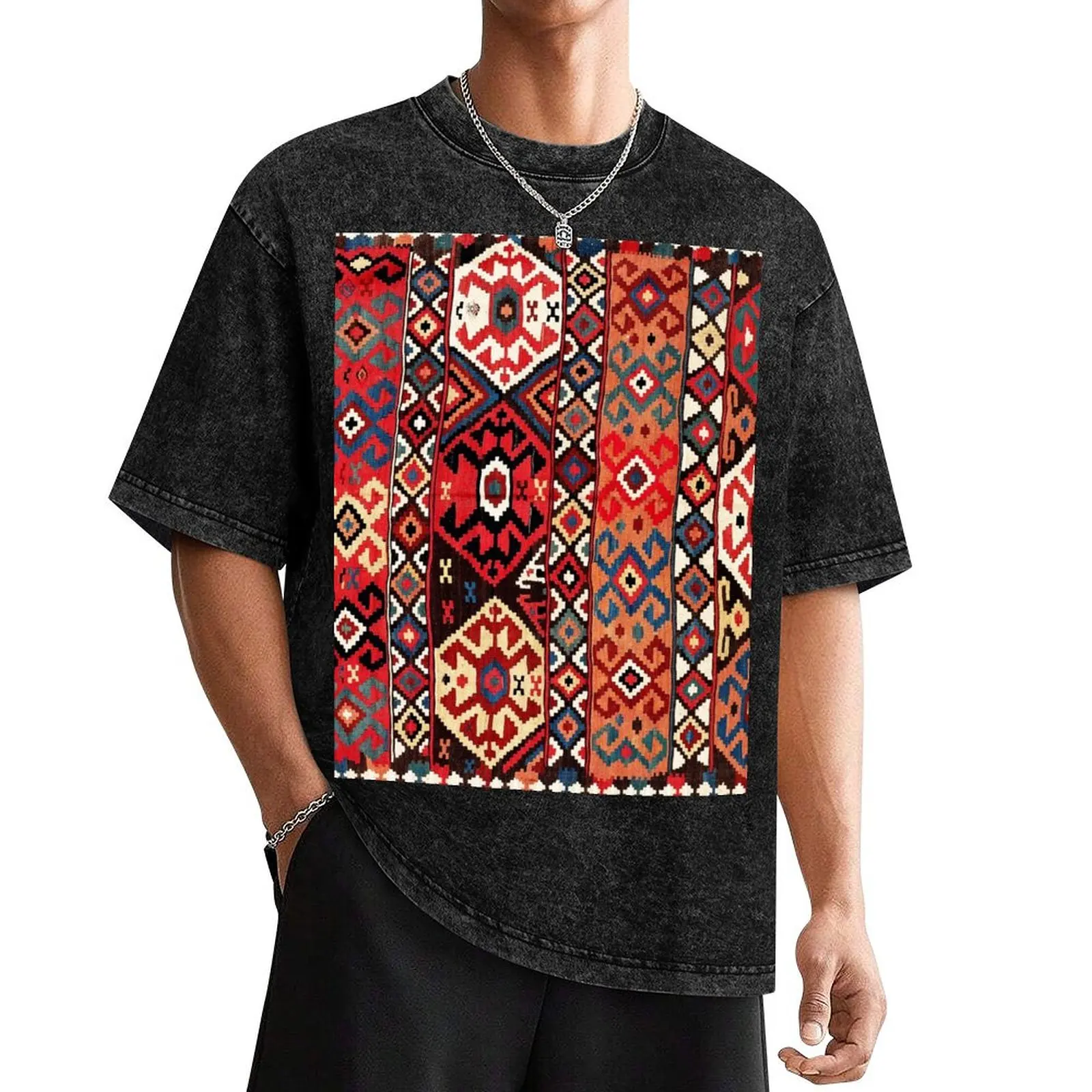 Azeri Azerbaijan South Caucasus Kilim Print T-Shirt baggy shirts funny meme t-shirts sweat shirts, men