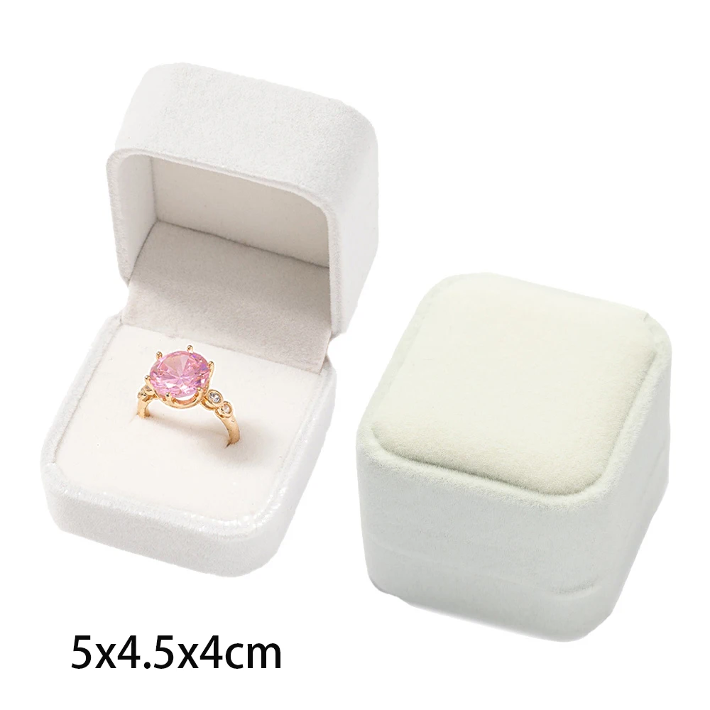 Platz Verlobung Samt Ohrring Ring Verpackung Box Schmuck Organizer Valentinstag Geschenk Fall Ring Display Lagerung Großhandel