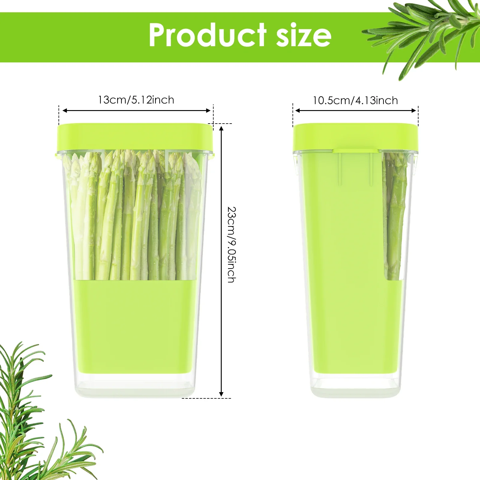 Herb Saver for Refrigerator Vegetable Preserving Bottle Fresh Herb Keeper Pod Cilantro Saver Container for Kitchen Storing Tool