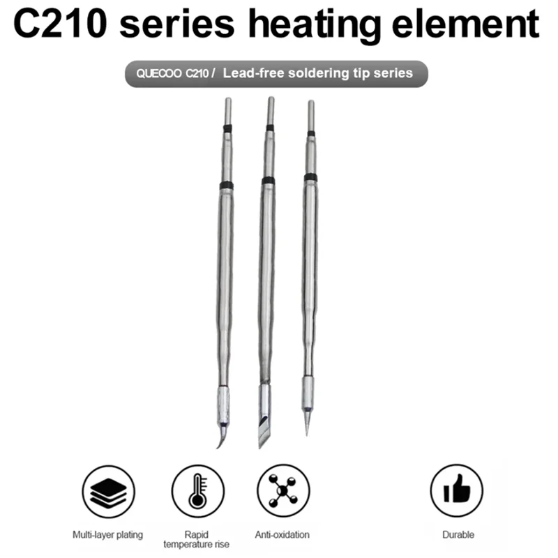 C210 Series Integrated Soldering Iron Tips And Heating Core Efficient Heat Conduction Temperature Recovery For C210-AT36