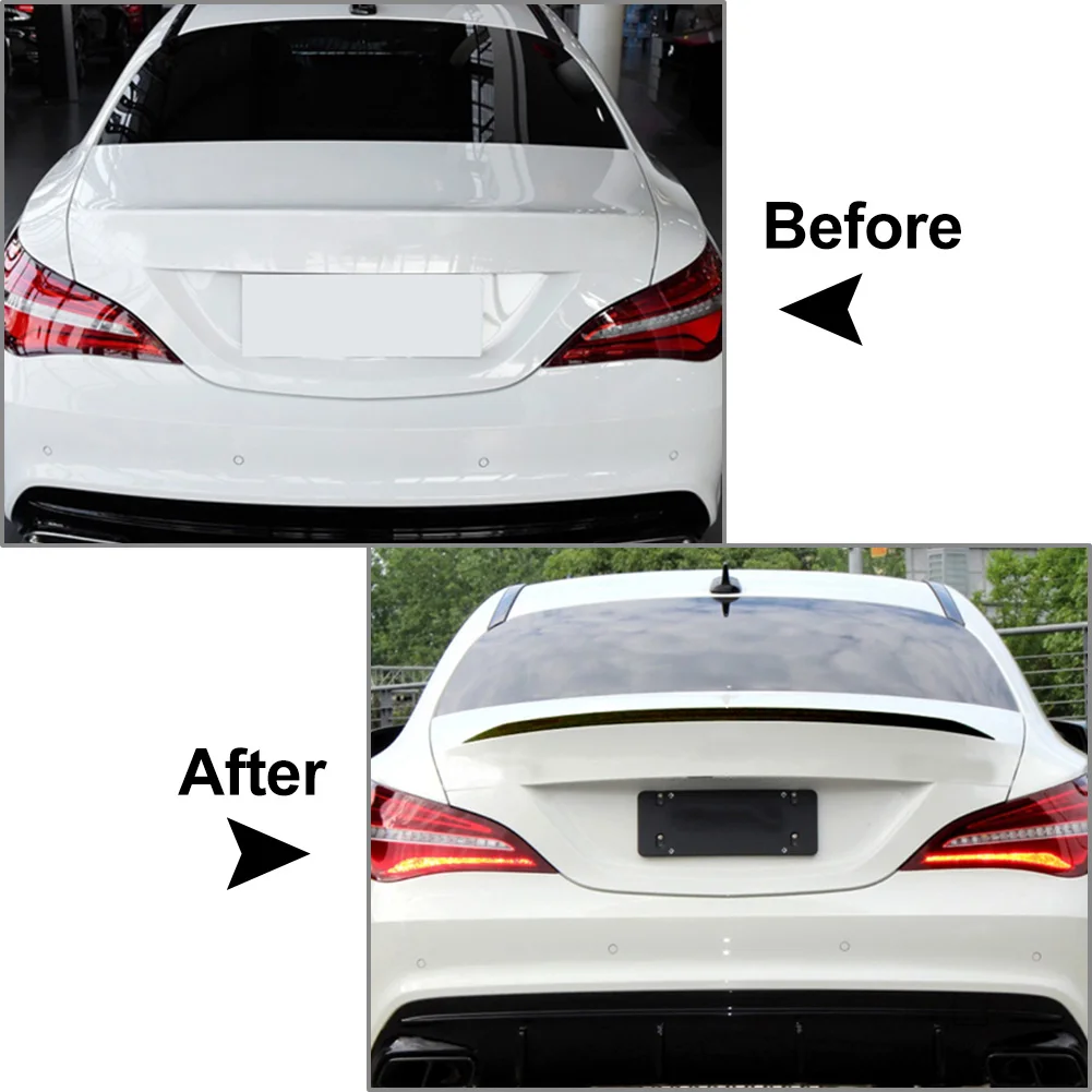 Car Rear Trunk Lid Spoiler Wing Splitter Lip Trim Accessories For Mercedes Benz CLA Class C117 CLA200 260 CLA45AMG 2013-2019