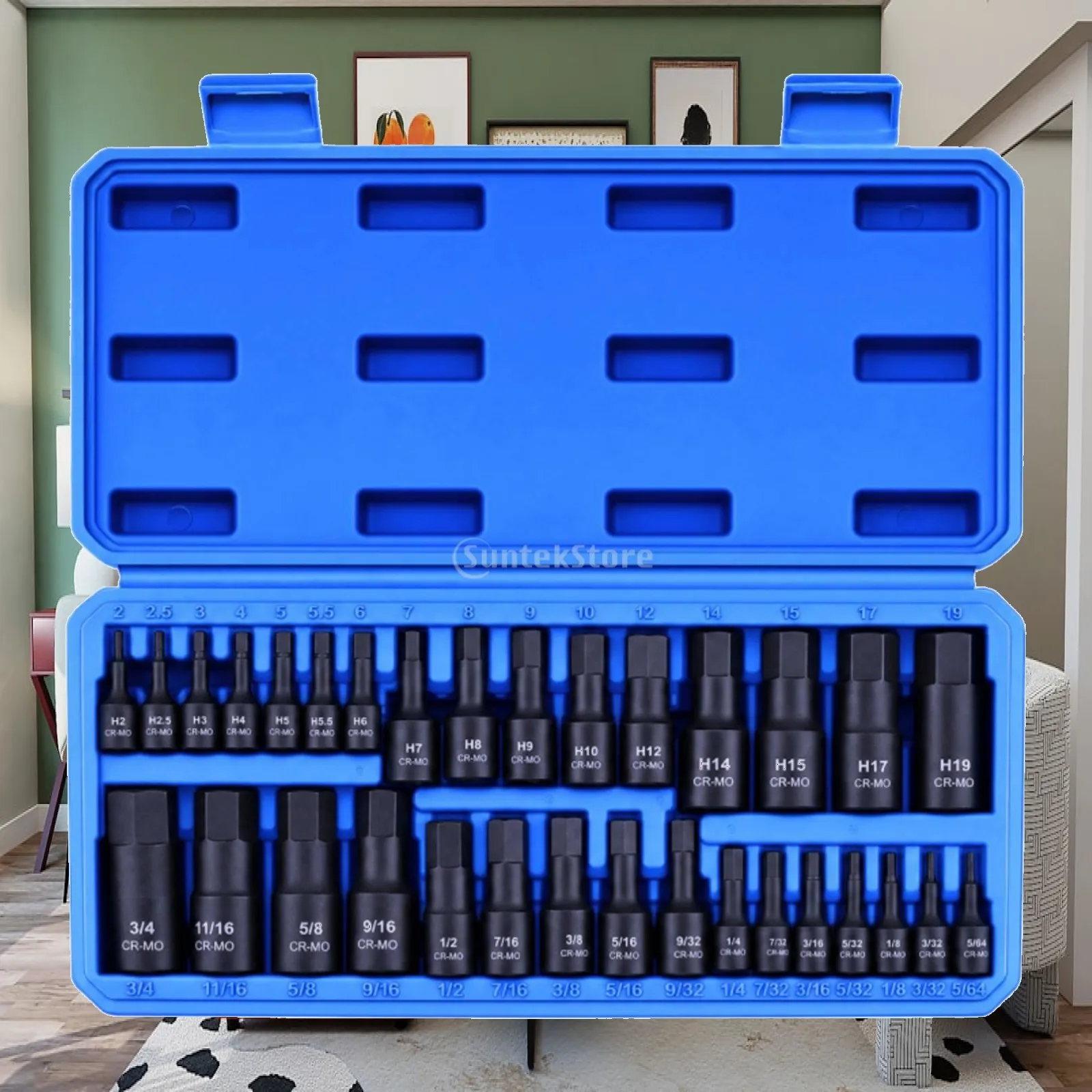 Versatile Hex Socket Wrench Set with Molded Case 295x130x50mm for Heavy Duty Workshop Projects Automotive Mechanical Work