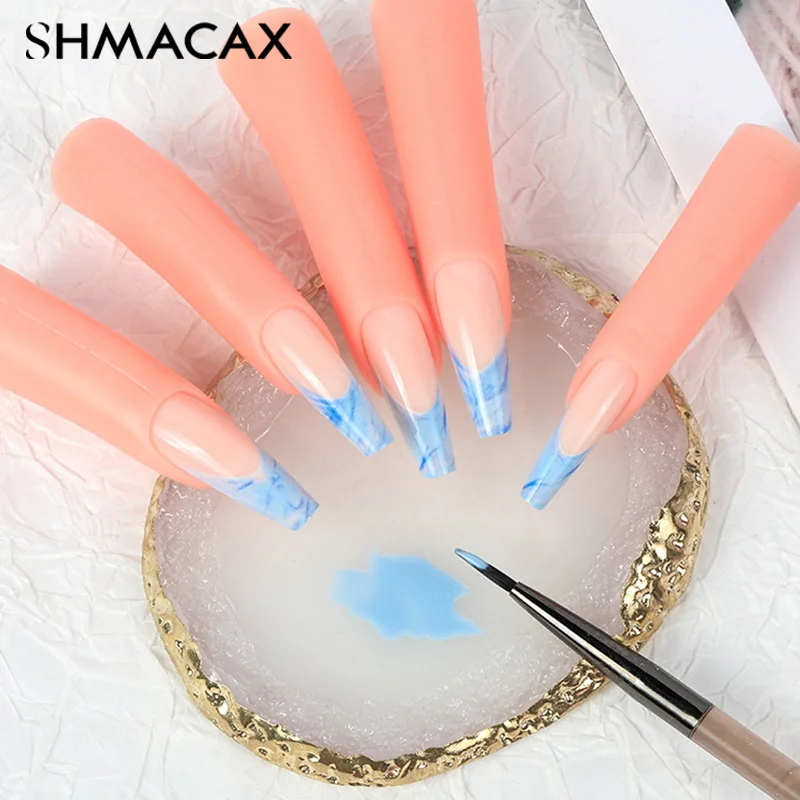 5Pcs/Set Nail Art Practice Hand False Finger Silicone Nails With Magnet Can Be Insert Nail Plate Manicure Tools Display