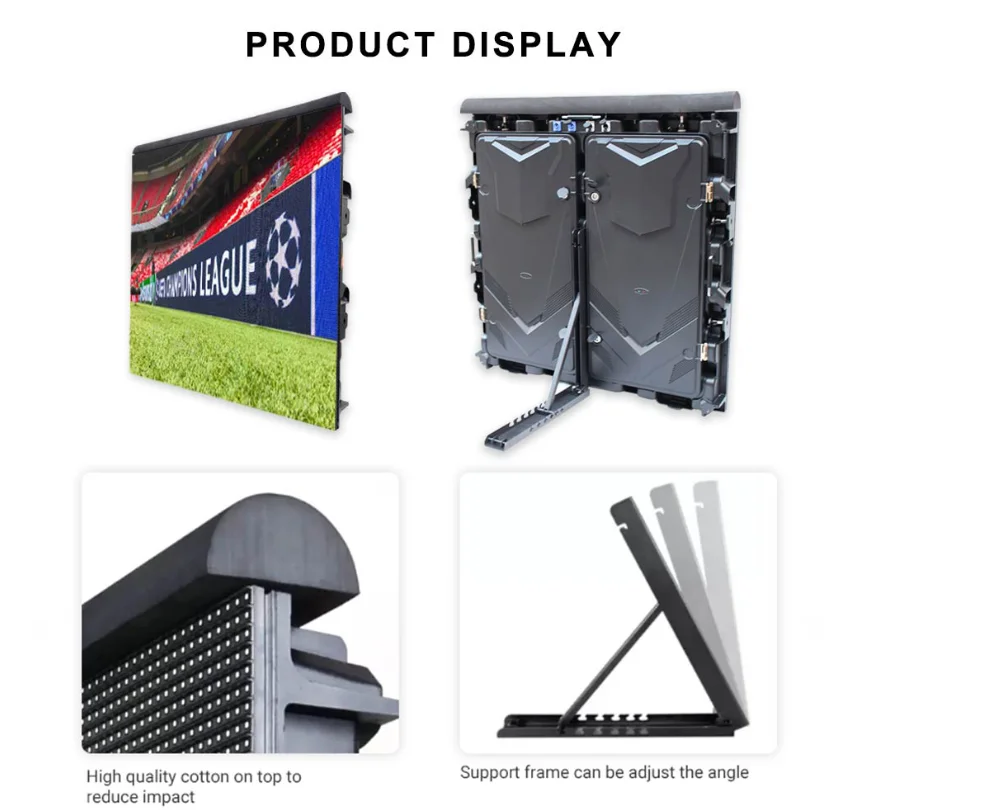 Football Field Standing Led Screen Panel Stadium P8 LED Perimeter for Football Basketball Stadium