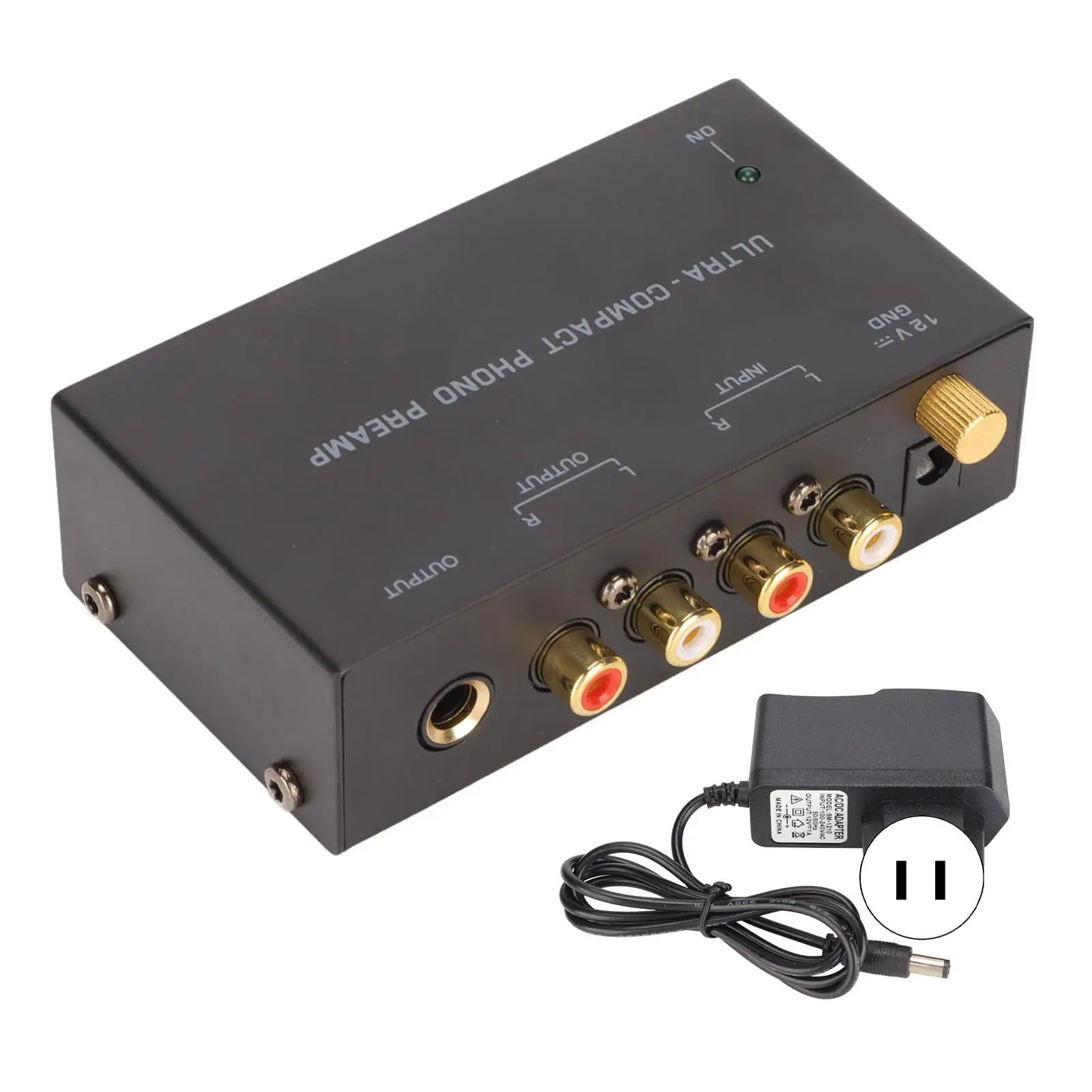 Pré-amplificador Phono com controle de volume e saída 1/4 para plataforma giratória pp400 - Interface de áudio de alta qualidade