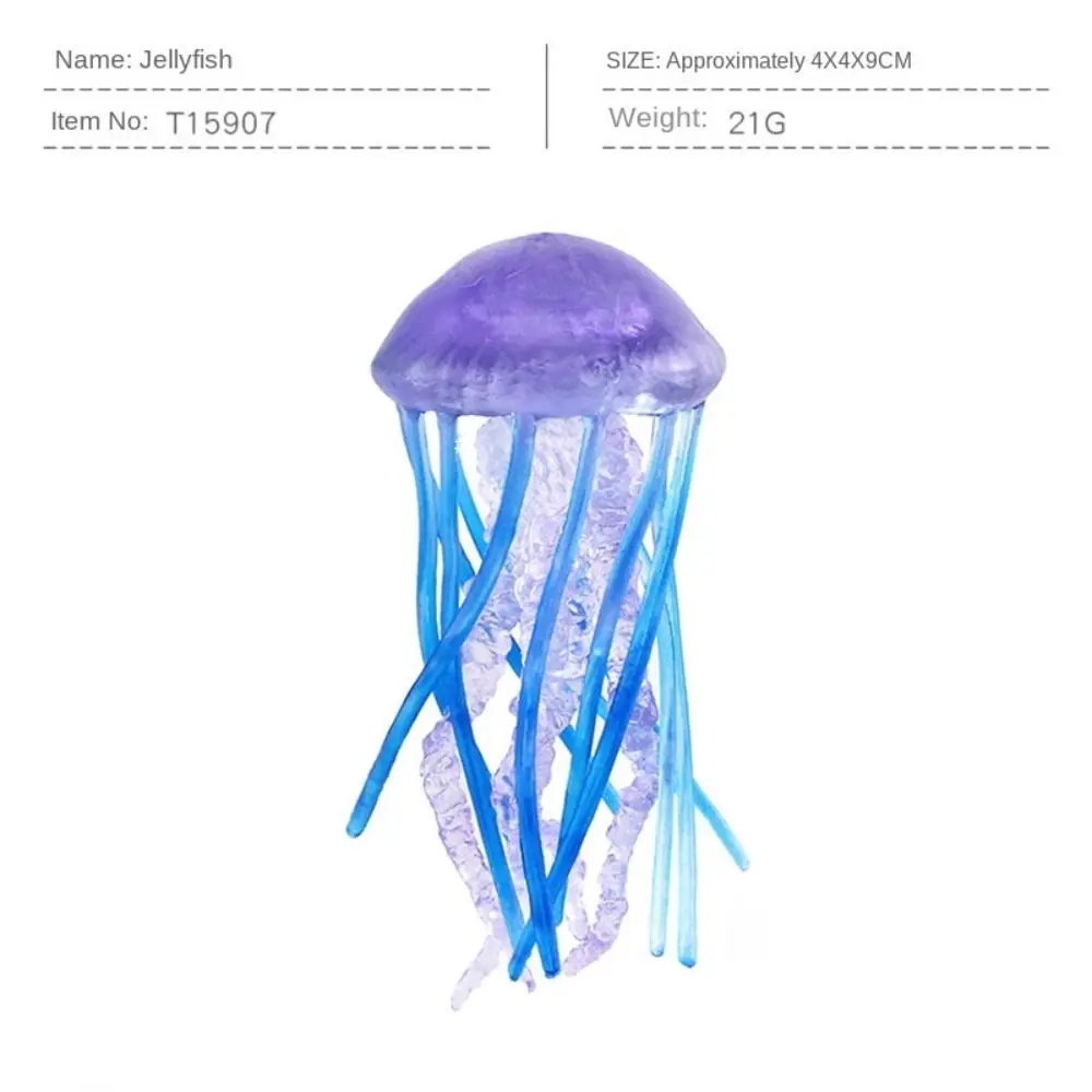 

Marine Animals Ocean Animal Figurine Lifelike multi-colored Jellyfish Starfish Anemones Plastic Solid