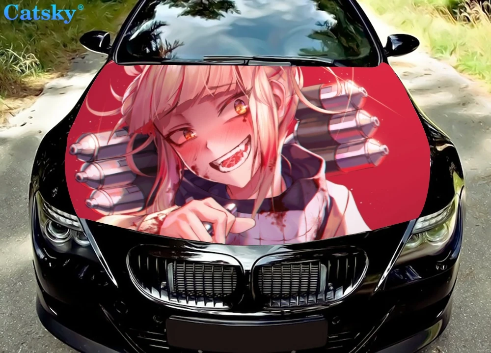 

My Hero Academia Toga Himiko Car Floor Mats,Car hood wrap lion decal, bonnet vinyl sticker, full color graphic decal