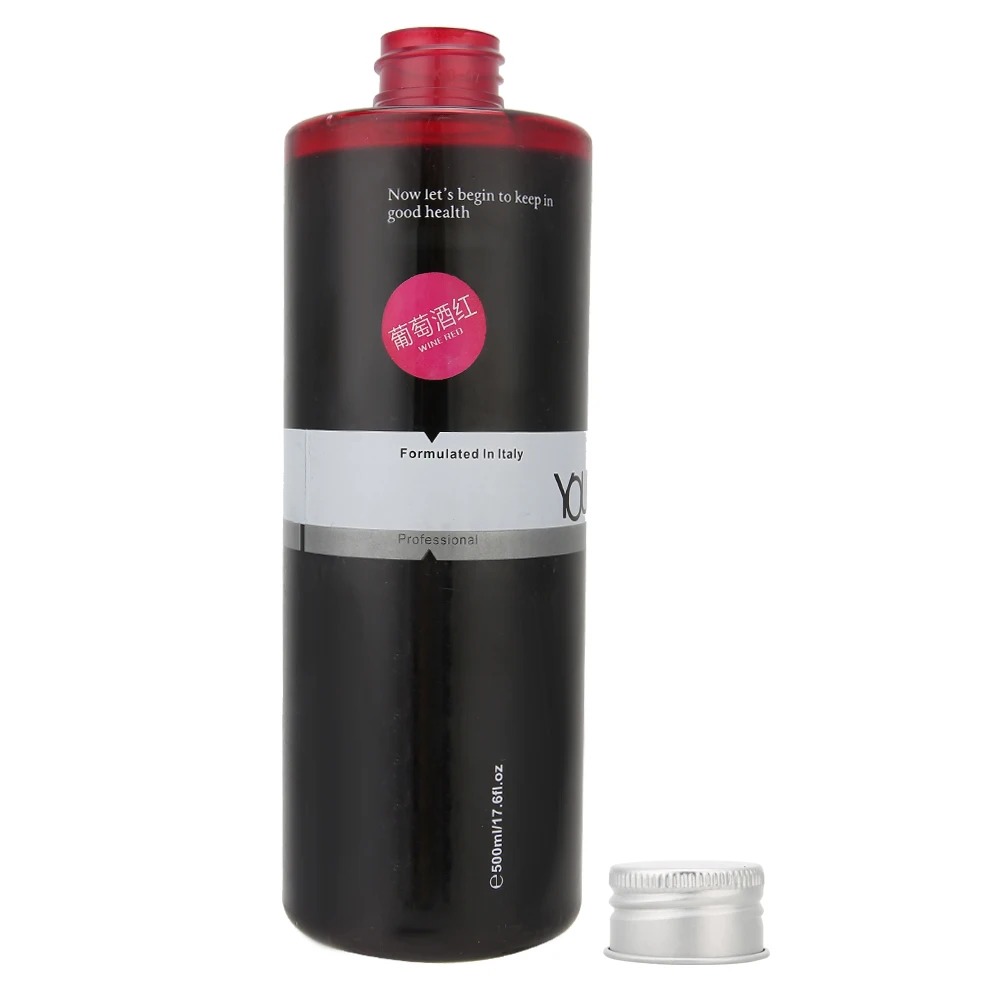 500ml fai da te naturale veloce tintura per capelli colorante crema colorante vino rosso crema colorante barbiere cera per capelli strumento per la cura della bellezza (vino rosso)