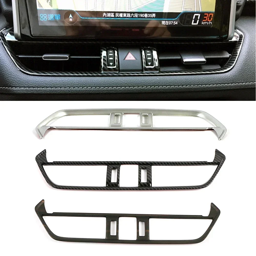 For Toyota Rav 4 Rav4 5 Gen 2019-2025 Center Console Air Condition AC Outlet Vent Cover Trim Carbon Fiber Color