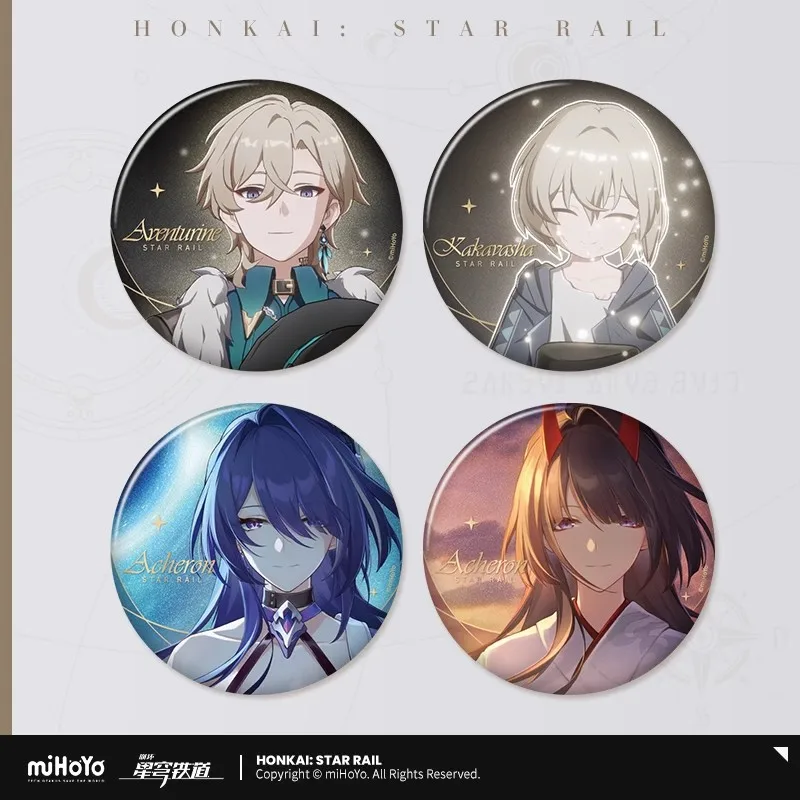 

miHoYo Official Honkai: StarRail Authentic Anime Companion Series Game Merchandise Tin Badge Set DIY Brooch Gift