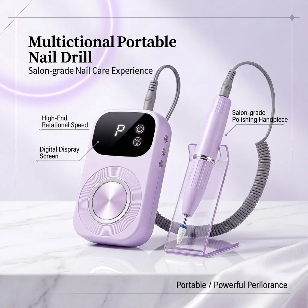 50000RPM Professional Electric Nail Drill Machine Nail Drills for Gel Nails Polish Rechargeable Portable Nail File Manicure Tool