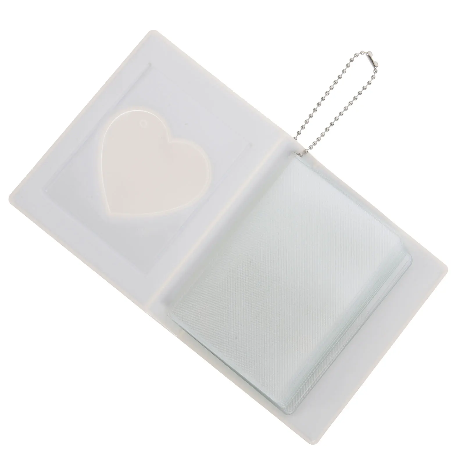 

3 Inch Love Shaped Photo Album Hollow Heart Pendant Practical Portable Picture Book Kids Adults Photocard Binder Small Albums