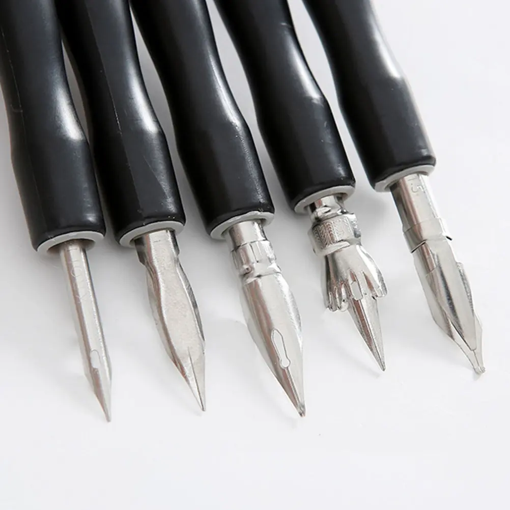 

15Pcs Black Plastic Pen Holder Sturdy Lightweight Calligraphy Nib Holder for Drawing Sketching Ink Painting Daily Use Supplies
