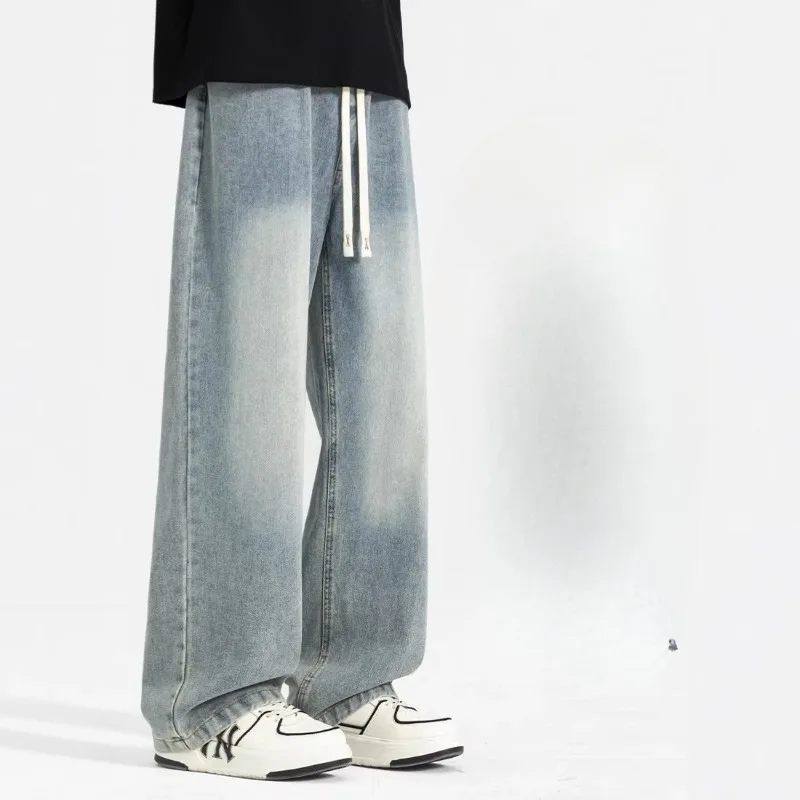 

2026 Spring New Men's Jeans Men's Straight Loose Large Size Pants Men's Pants Basic Trousers