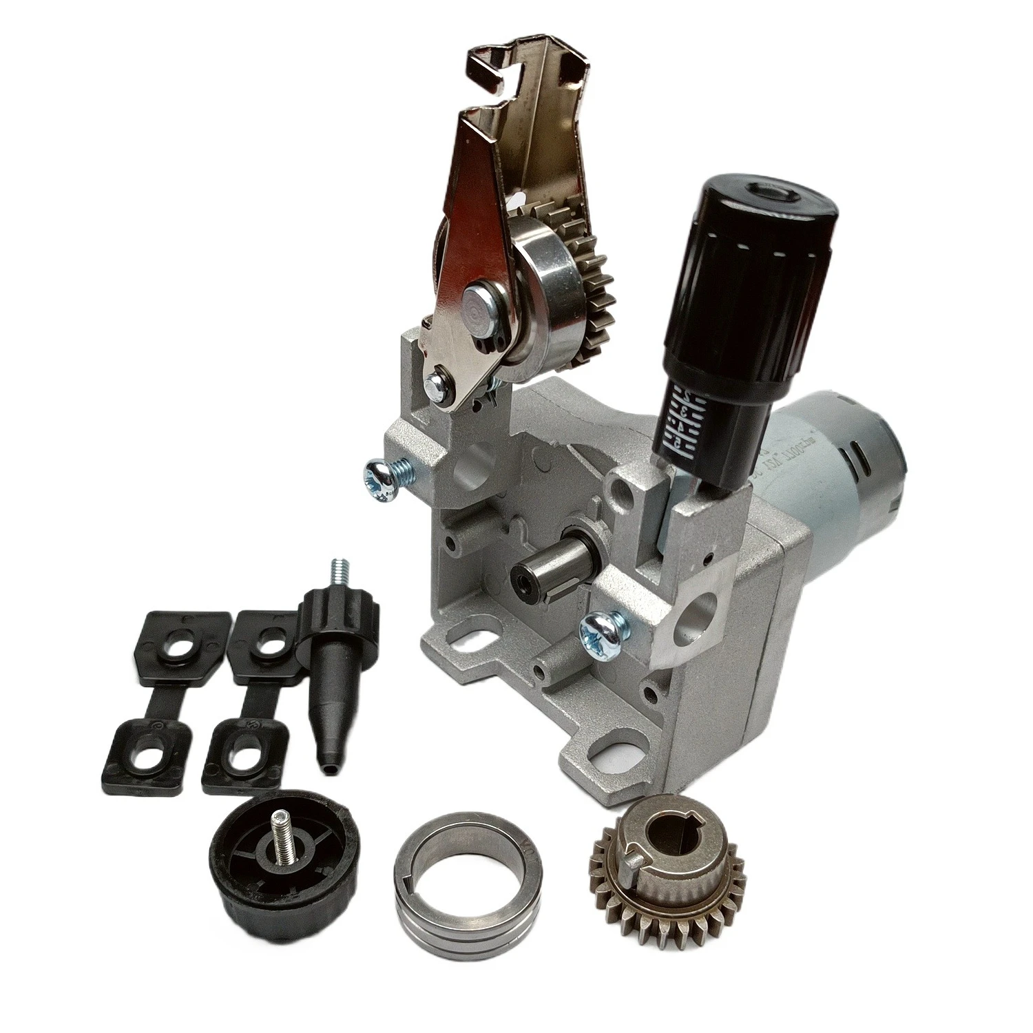 Geared DC 12V 24V 1.5A 40W Welder Aluminium Steel Flux Cored Wire Feed Feeder Motor Frame Roller Wheel Assembly