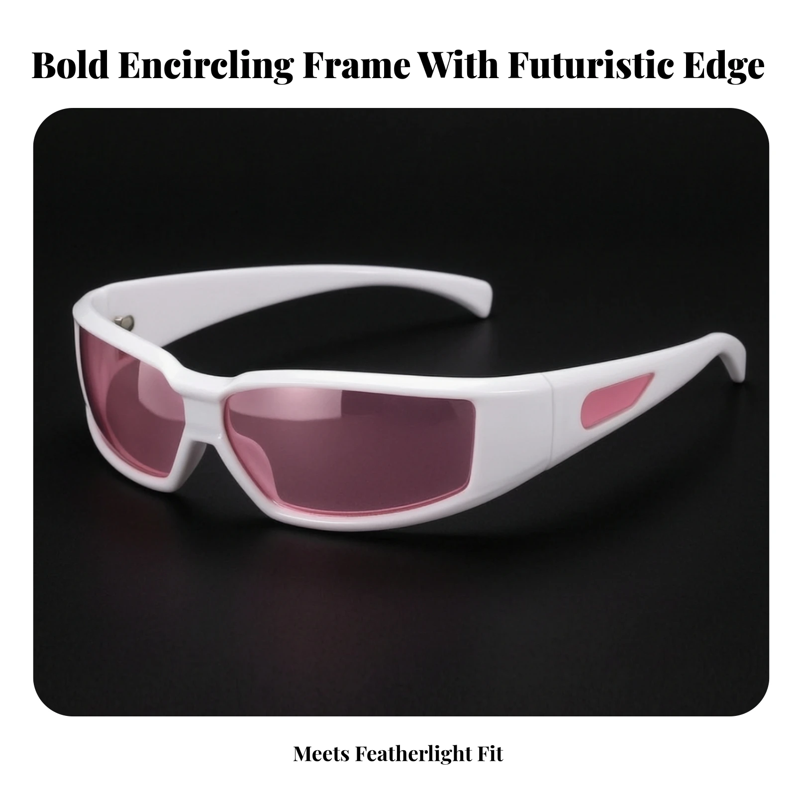 360-Degree Sport Sunglasses Lightweight 360-Degree Sunglasses Eyewear Futuristic Y2K for Adults, Outdoor Sports, Streetwear