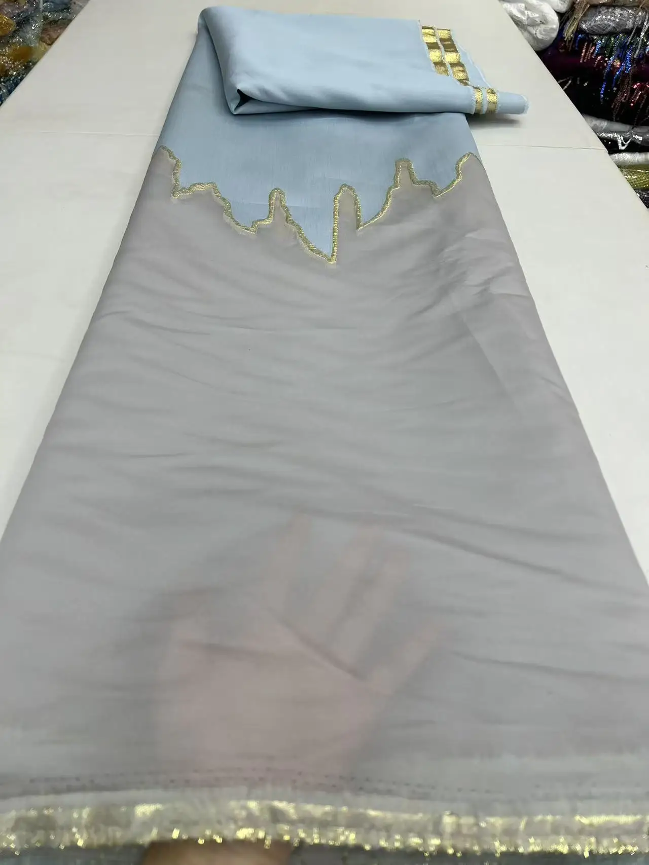 

2025 High Quality African Nigerian Tulle Lace Fabric Organza Guipure Party Dress Brocade Jacquard French Lace For Wedding