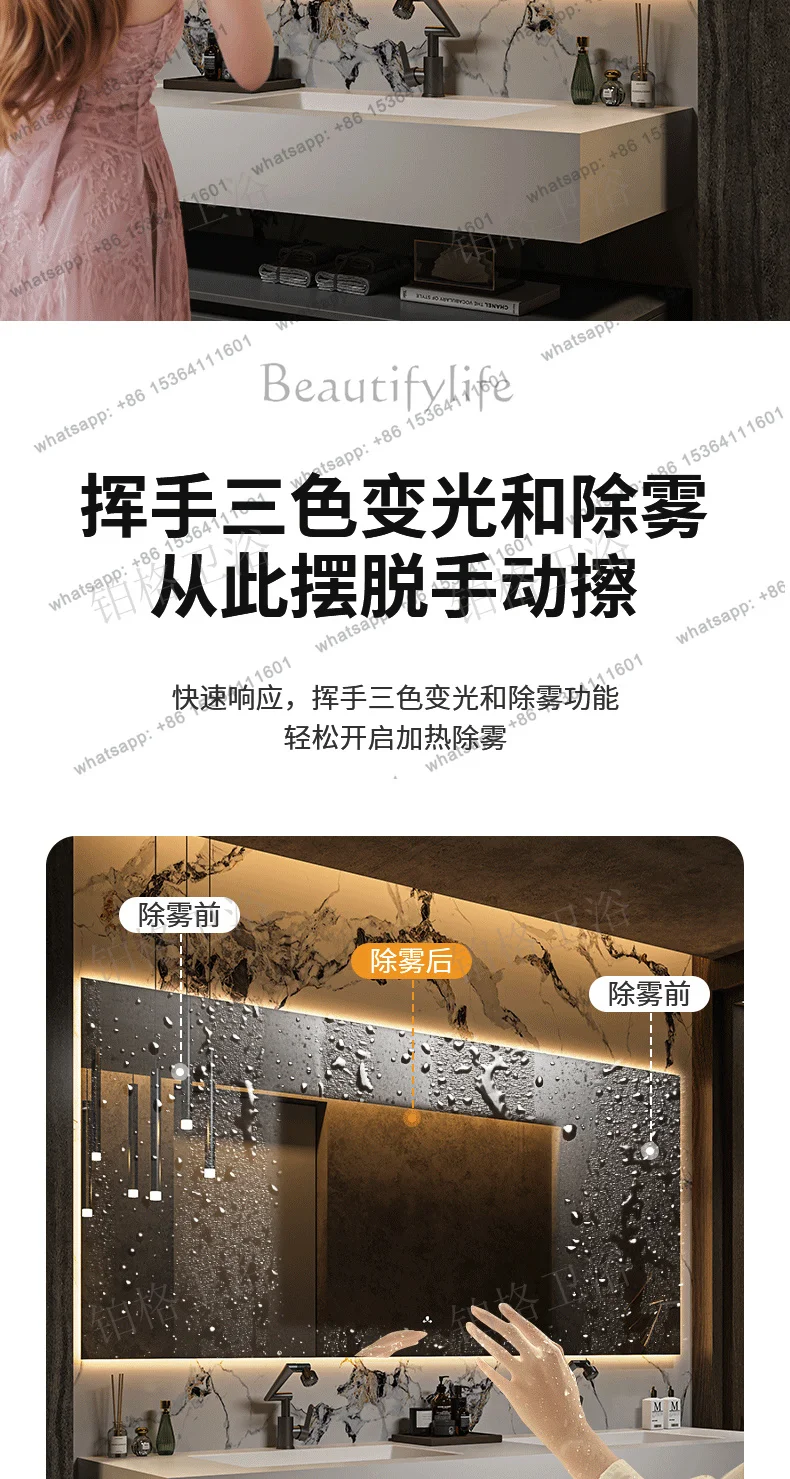ljy Mirror Storage Bathroom Cabinet Perfume Toilet Sink Drawers Partitions Bathroom Cabinet Corner Makeup Gabinete Home Furnitur