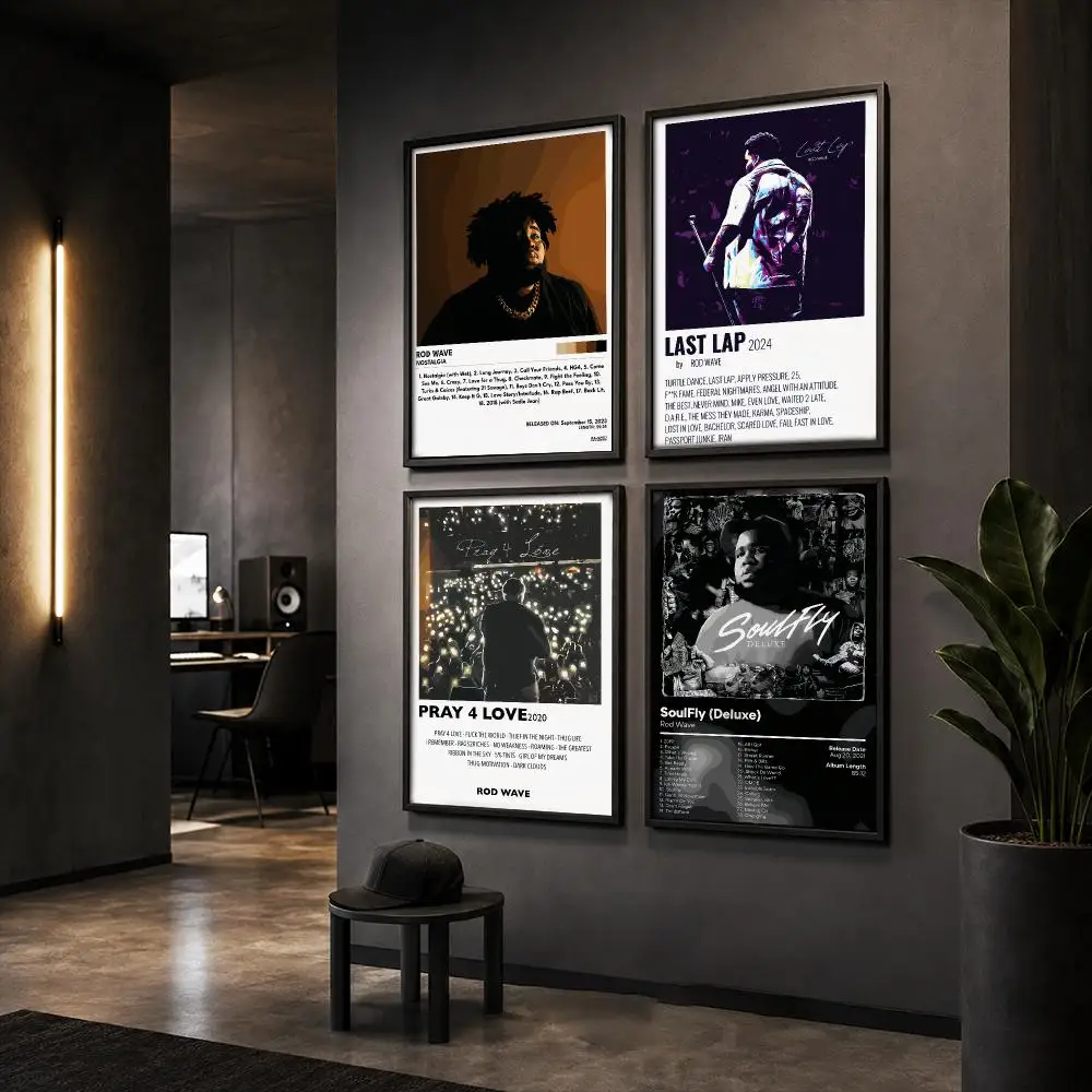 Rod W-Wave Rapper Album Poster HD Home Wall Stickers House Hallway Living Room Bedroom Bar Office Decor Art Prints