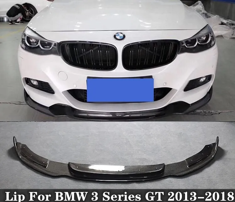 Fits For BMW 3 Series GT 2013 2014 2015 2016 2017 2018 High Quality Carbon Fiber Bumper Front Lip Splitter Protector Cover