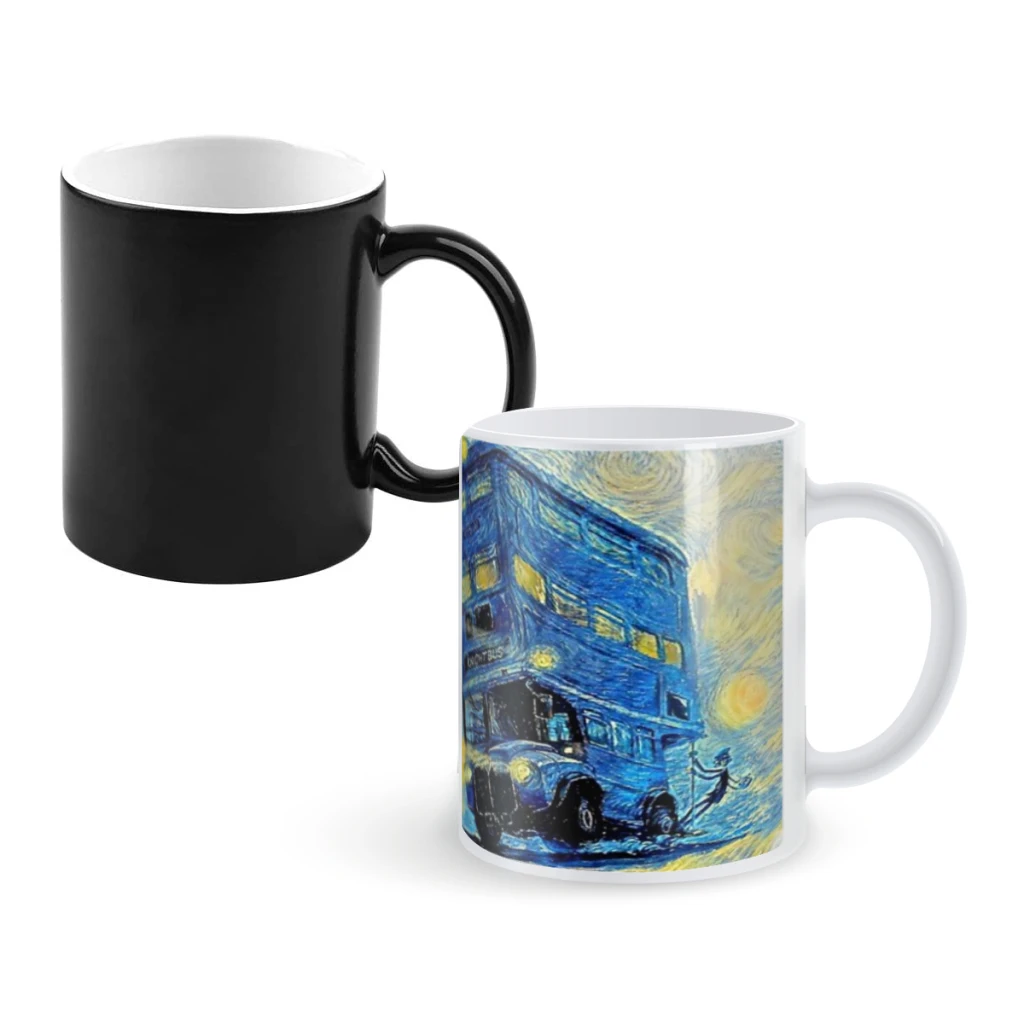 

Magic Transport Knight BusCoffee Mugs And Mug Creative Color Change Tea Cup Ceramic Milk Cups Novelty Gifts