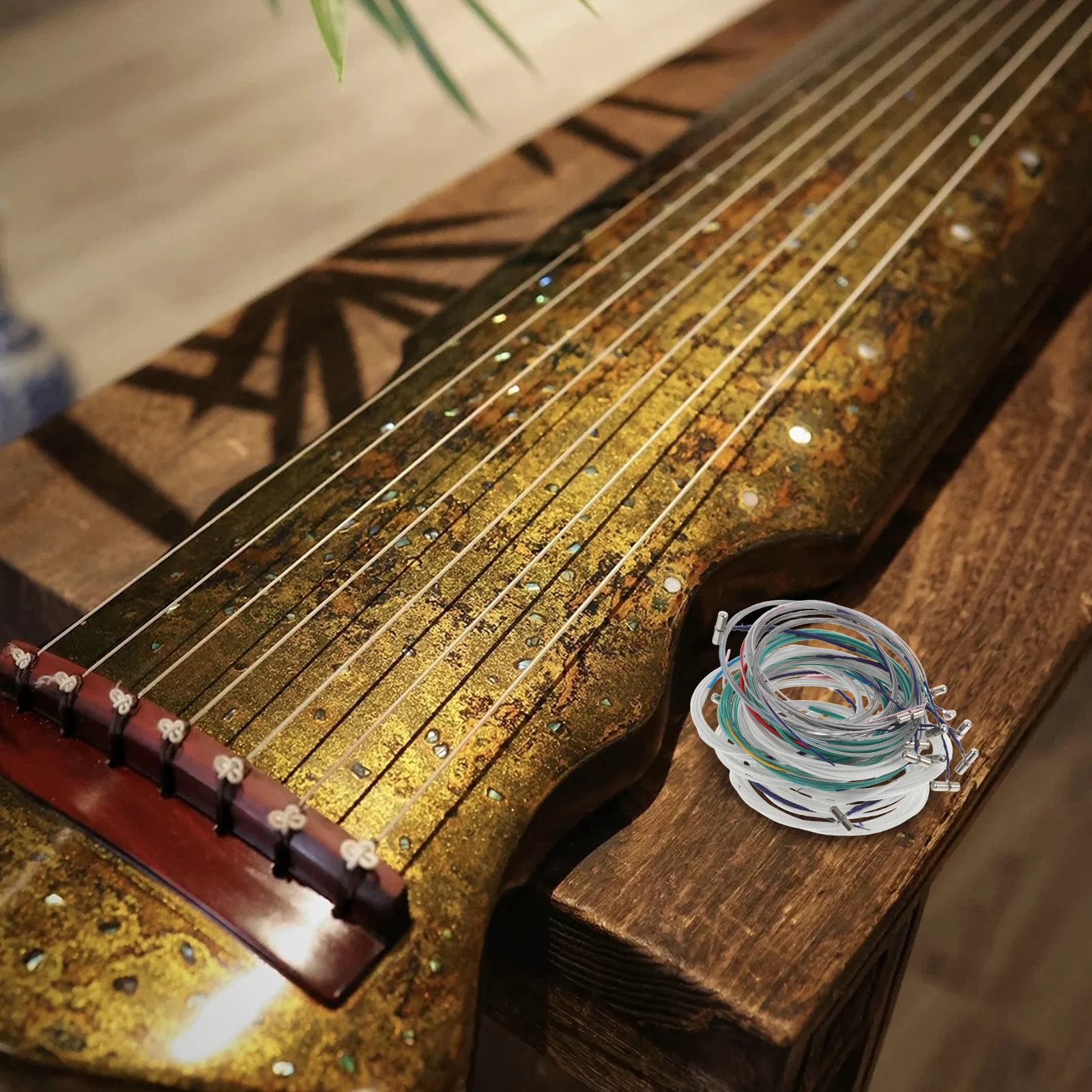 

21 шт., китайские струны Guzheng, 163 см, прочный нейлон, замена, музыкальный инструмент для начинающих, детали цитры