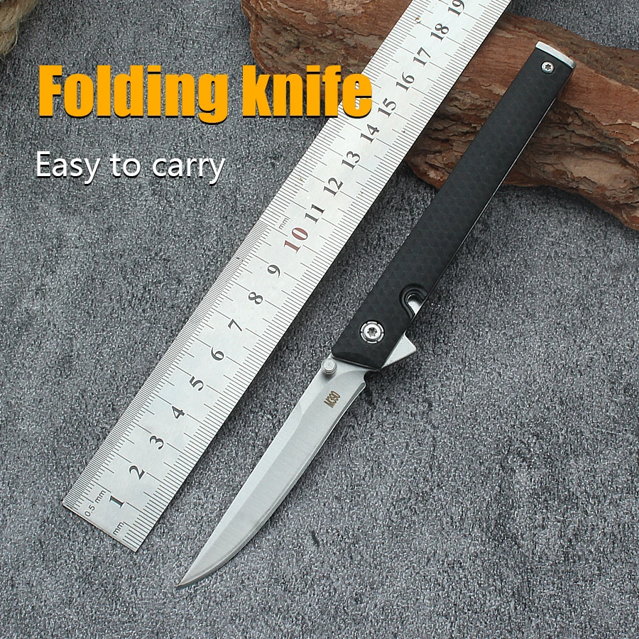 Outdoor Mini Knife Stainless Steel High Hardness Folding Knife Portable Defense Field Tool Knife Fruit Knife M390