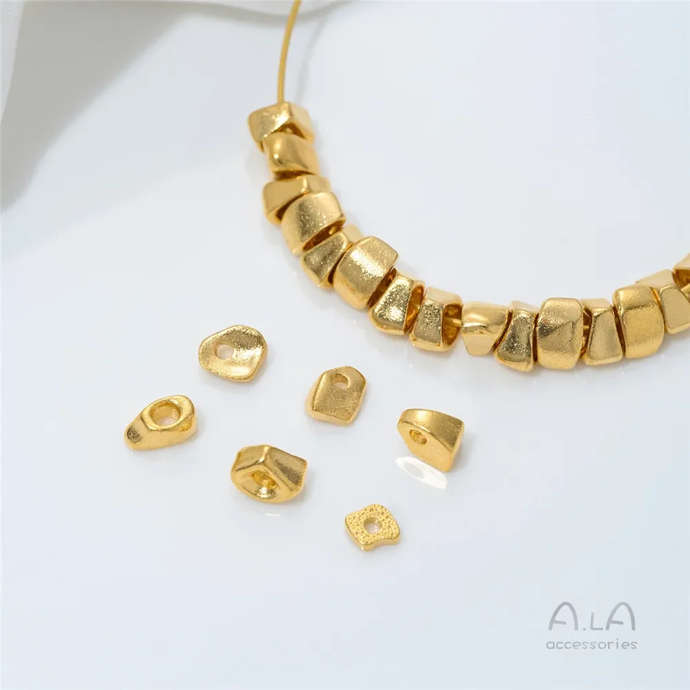 T368 Vietnamese Zand Goud Onregelmatig gevormde Gebroken Gouden Spacers Verkoperd Goud Spacer Pakkingen Diy Kralen Sieraden Accessoires