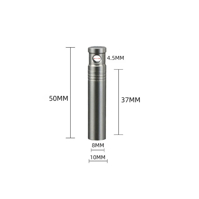 Titanium Alloy Waterproof Pill Case Portable Moisture-proof Sealed Bottle Camping Medicine Case with Necklace Keychain Travel