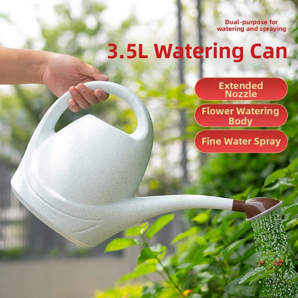 

Large Capacity 3.5L Thickened Plastic Watering Can With Long Spout For Garden Long Mouth Large Capacity Plant Sprinkler
