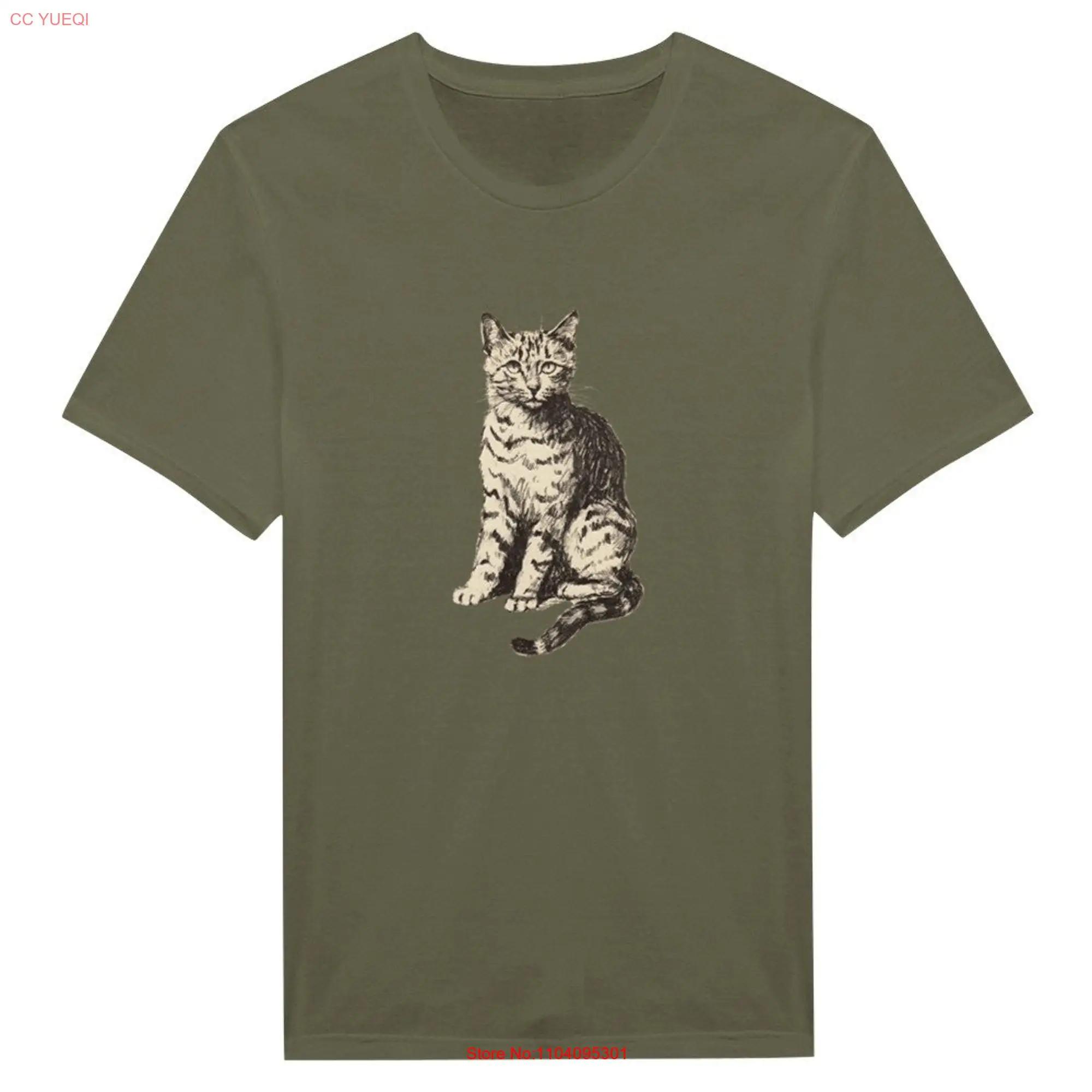 Cute CaT T Shirt Whiskers Face Design Kitten for Animal Lovers long or short sleeves