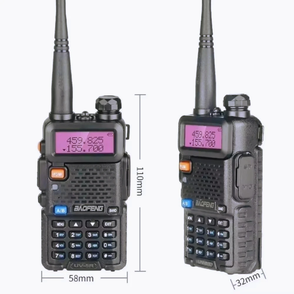

Z45 - Прочная автомобильная рация UV5R, портативная, 5 Вт/8 Вт, высокомощная, для использования на улице, беспроводная, сменные детали