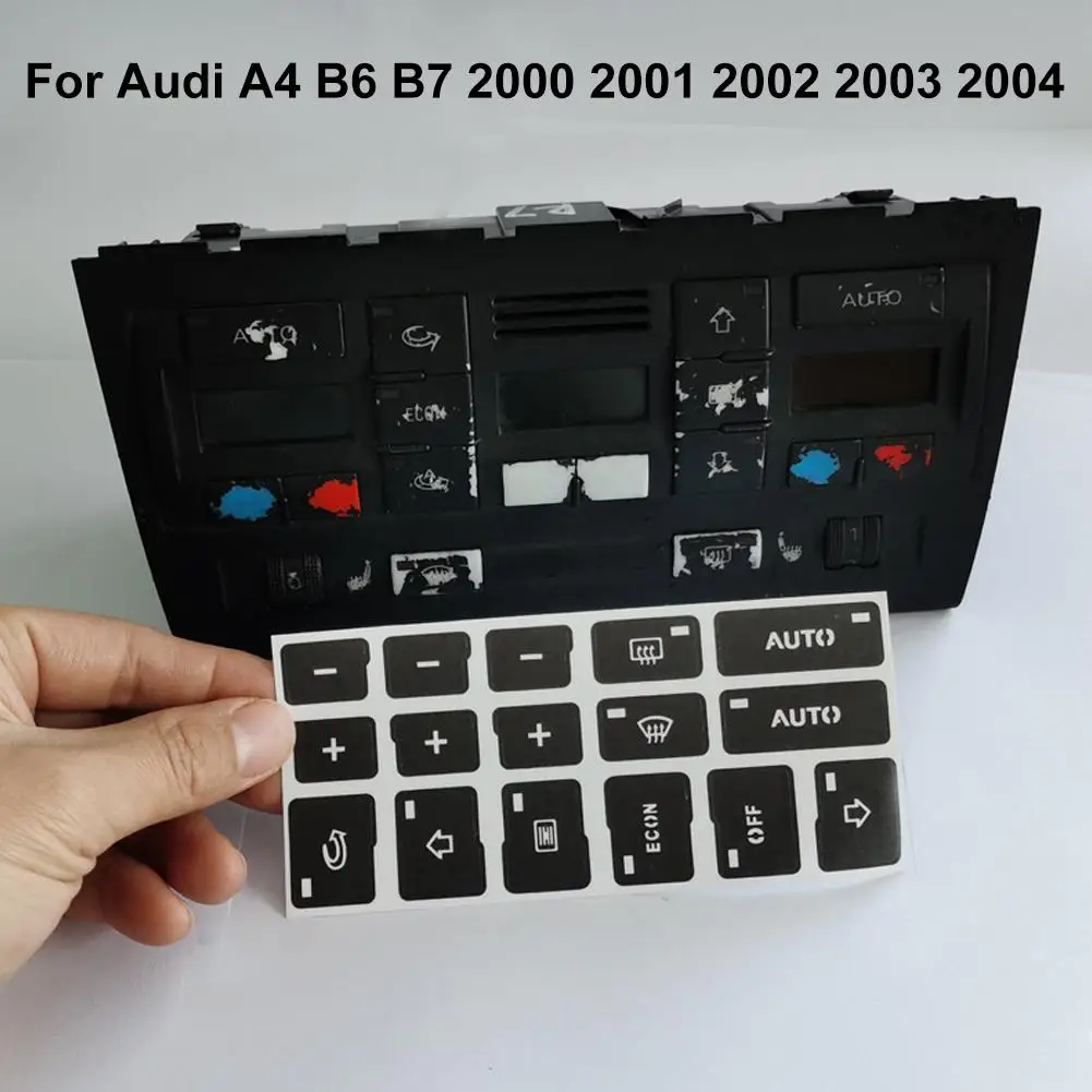 

1/2pc For Audi A4, B6, B7 2000-2004 Repair Decals Dashboard Fixing Climate Control Panel Repair Decals S7Z6