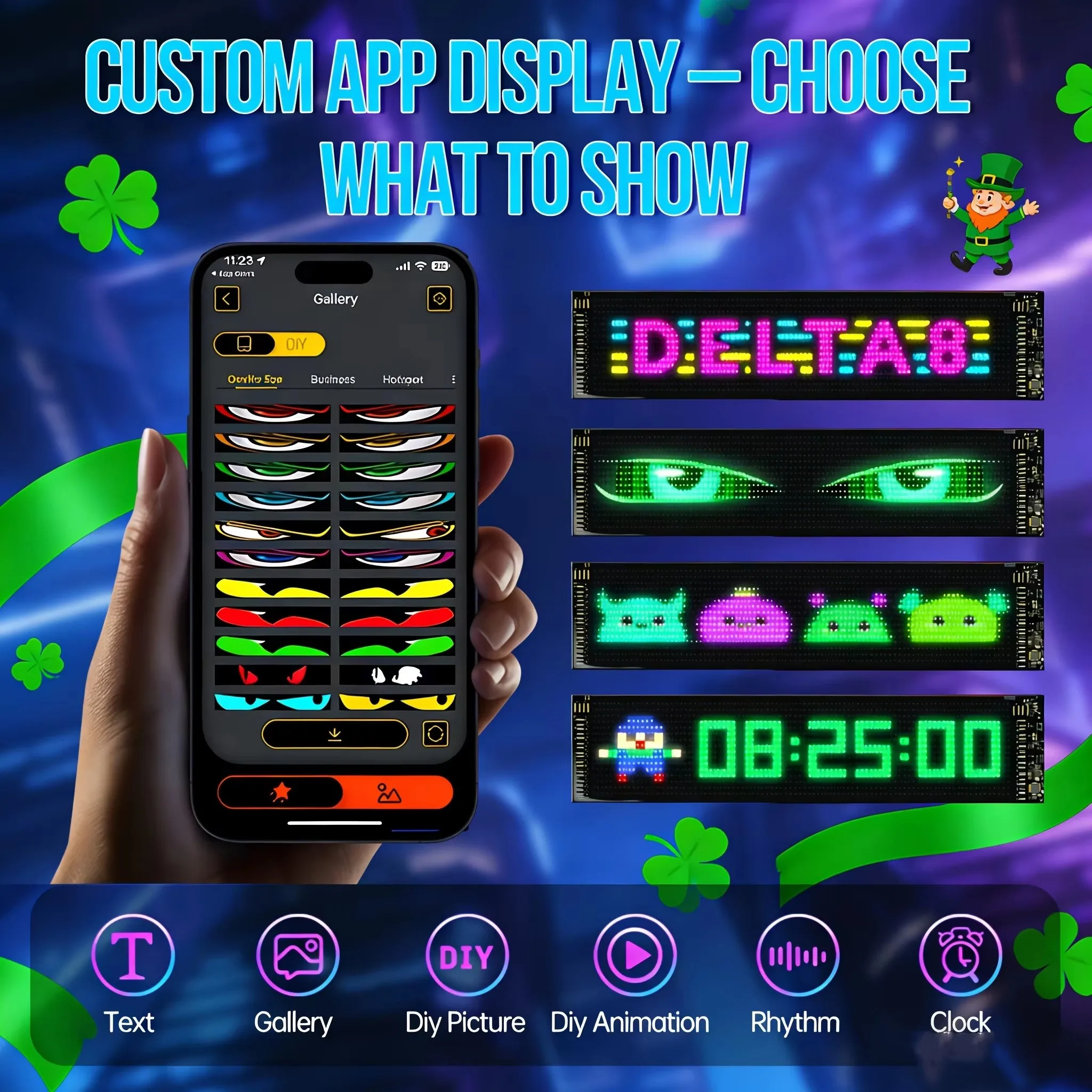 Devil Eye Car Matrix Pixel Screen LED Flexible Auto Window Scrolling Advertising Text Graffiti Animation Programmable Display