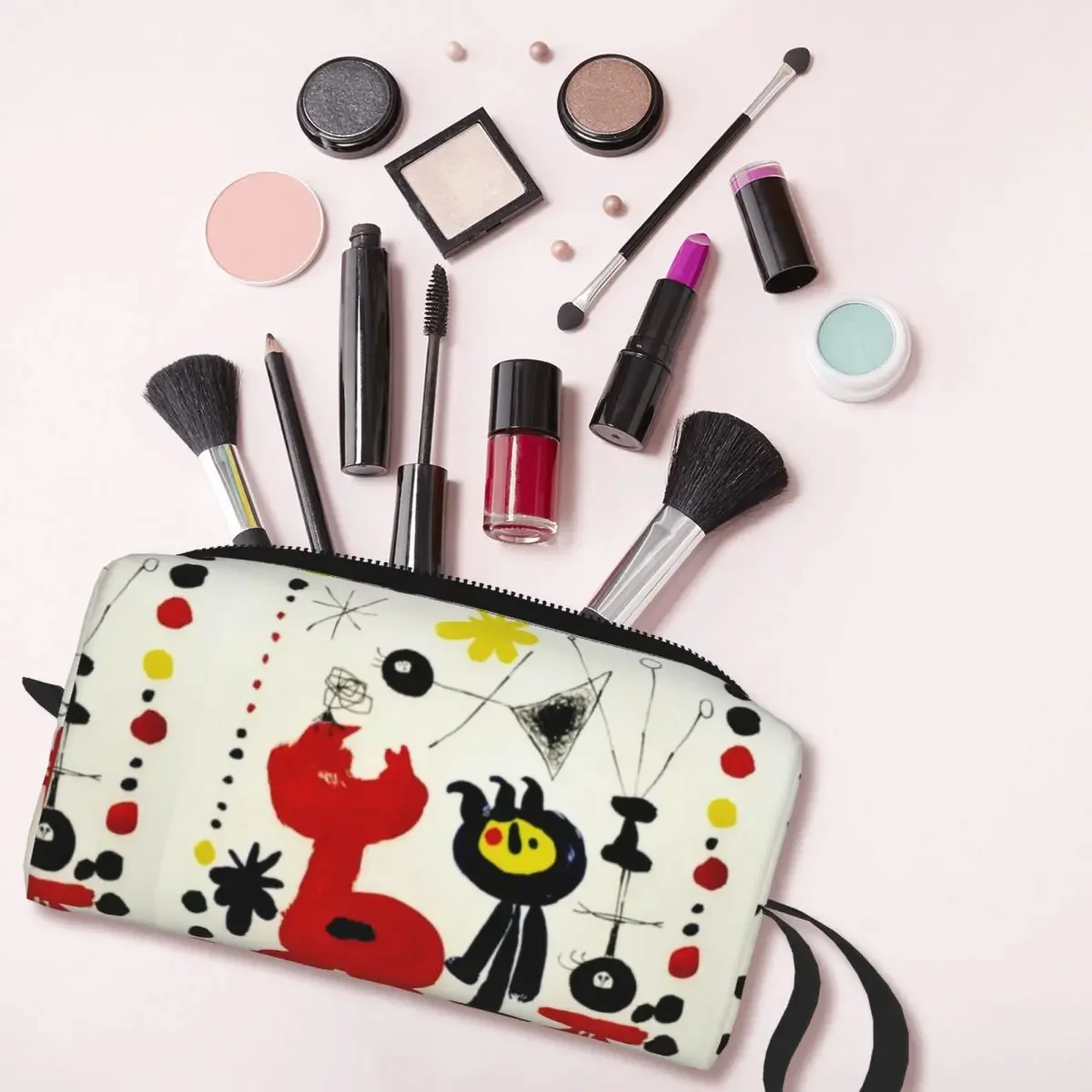 Bolsa maquilhadora Art para mulher, organizadora de cosmética, viagem, estilo kawaii, com personalidade, arrumação, sacos de toalete