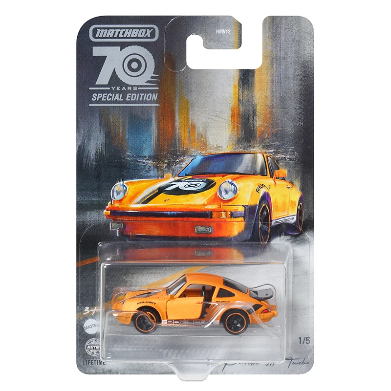 Original Matchbox Car 70th Year Special Edition Vehicles Diecast 1/64 Porsche 911 Turbo Chevy Corvette Kid Boy Toys for Children