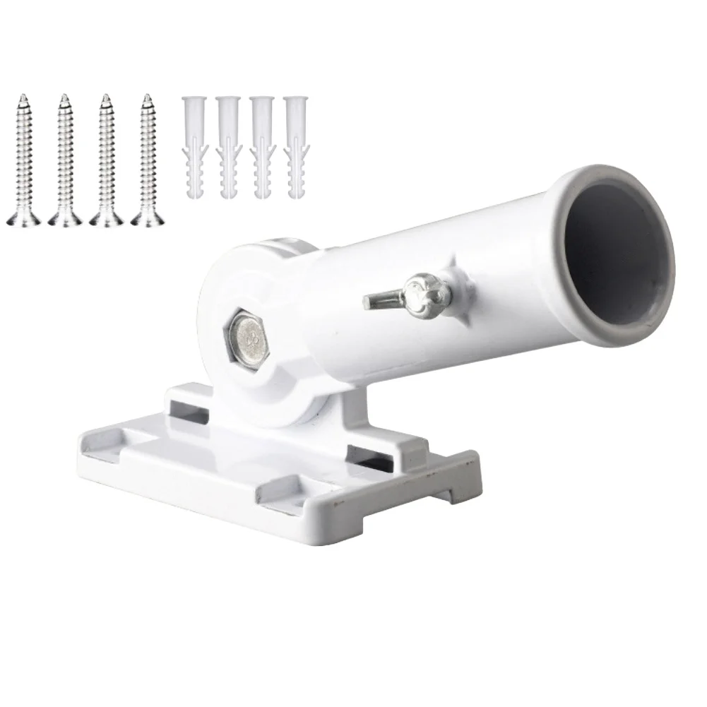 Aluminum Alloy House Flag Pole Holder Adjustable Bracket for Outdoor Flags Garden Lights with Anti Rust and Moisture Drainage