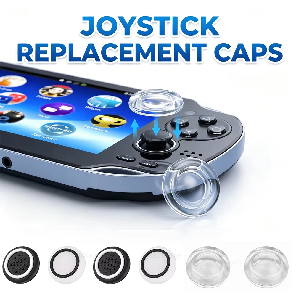 For PS Vita PSV 1000 2000 Liquid Silicone Joystick Caps Transparent Anti-slip Thumbstick Grips Cover Analog Stick Protector