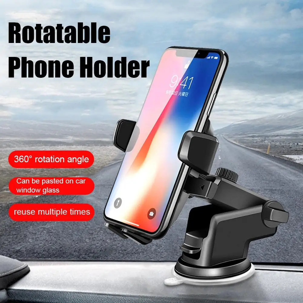 Sucker Car Phone Holder Mount Stand GPS Telefon Mobile Cell Support For IPhone 13 12 11 Pro Max X 7 8 L4J8