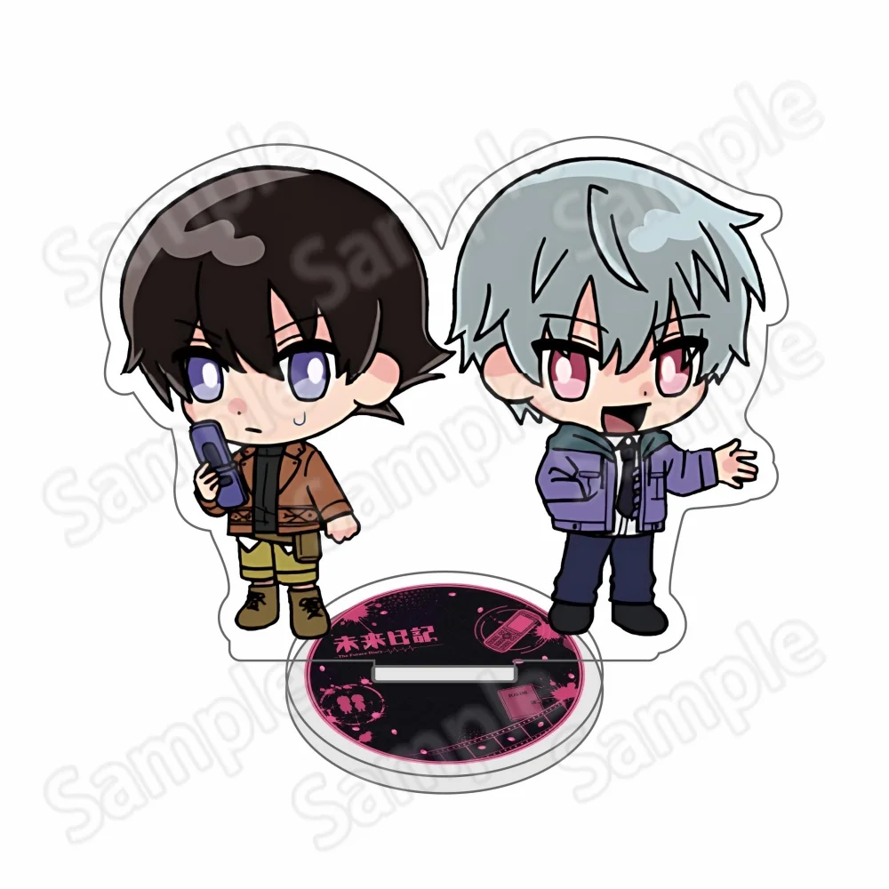New Anime Future Diary 10 cm Acrylic Stand keychain Character Yuno Action Model Desktop Decoration Collection Gift