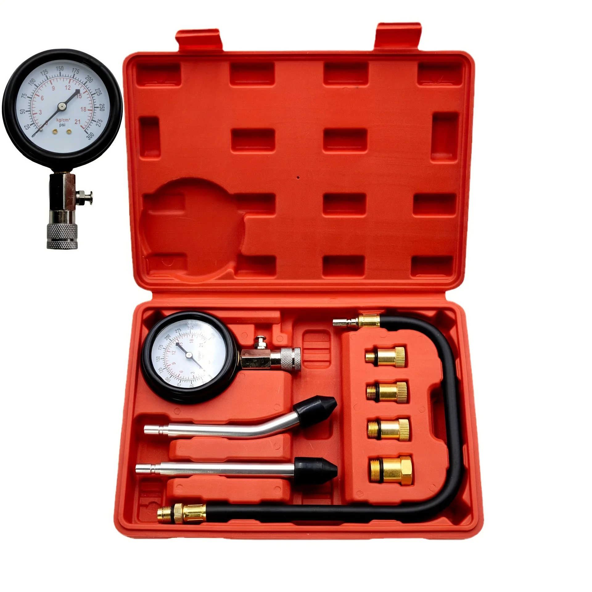 

8pcs Petrol Engine Cylinder Compression Tester Kit Automotive Tool Gauge